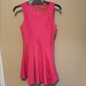 Nicole Miller Fuchsia Eyelet Dress